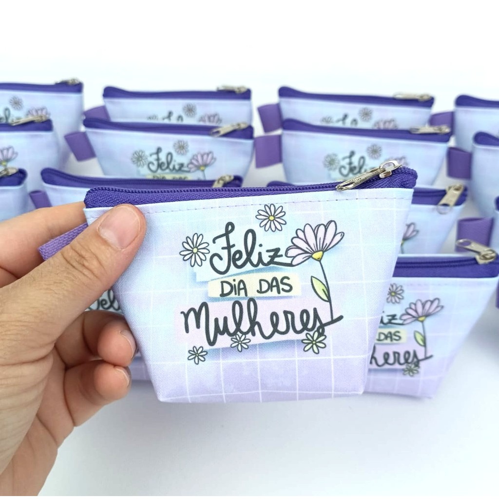 kit c/50 Porta moeda Personalizado Dia da Mulher Lembrancinha Dia Internacional das Mulheres Mimo