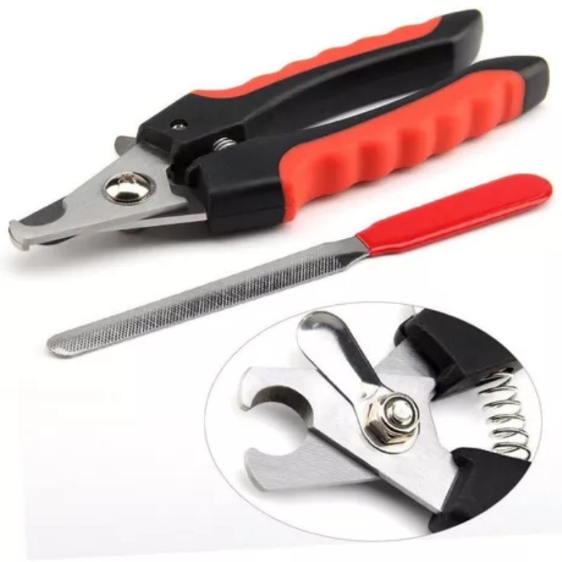 Kit Cortador Alicate + Lixa De Unha Gatos E Cães para Cachorro Higiene
