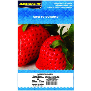 Papel Fotografico Glossy Dupla Face A4 220G Masterprint 60 Folhas em Oferta na Shopee