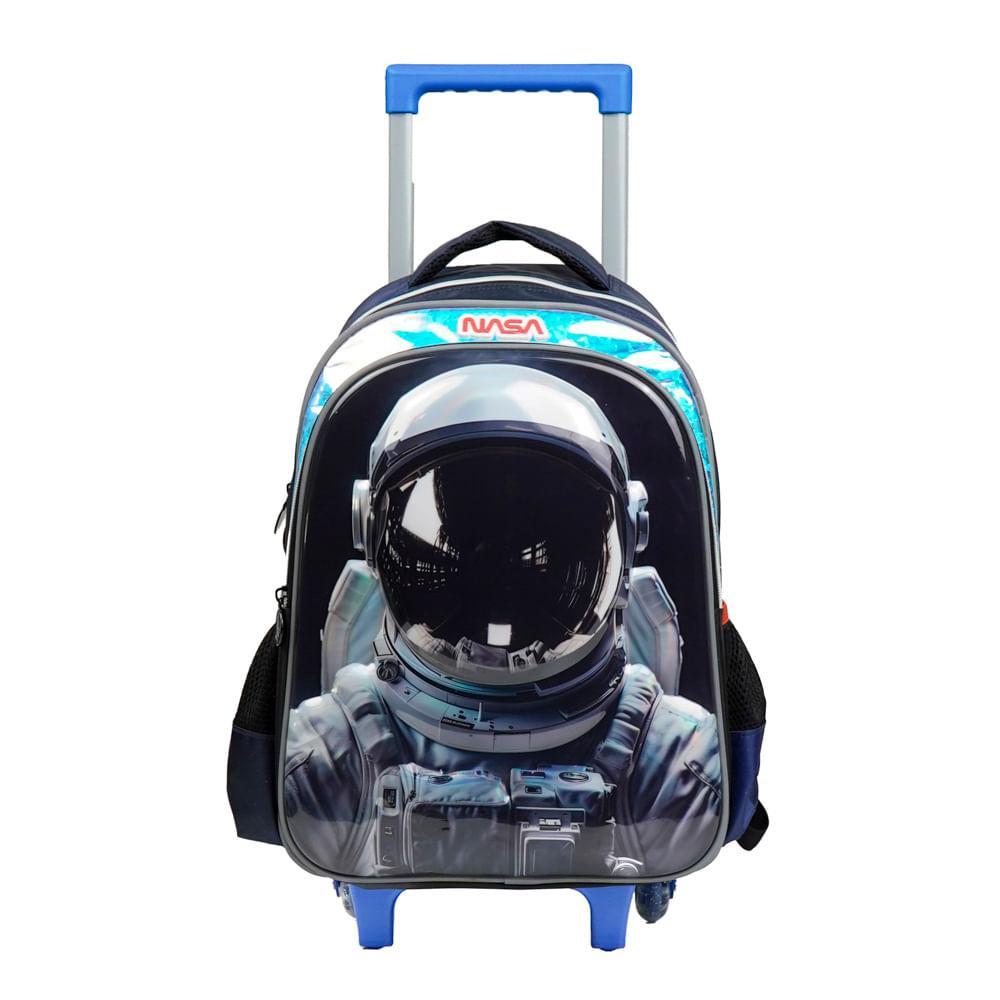 Mochila de Rodinhas Masculina Astronauta Nasa Azul Escuro em Oferta na Shopee
