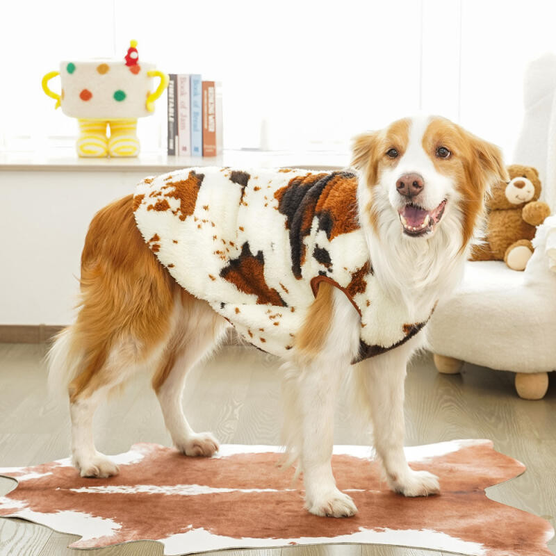 XS-8XL Suéter de Inverno para Cães Grandes com Padrão de Urso Fofo, Casaco de Lã Quente com Capuz, Colete para Animais d