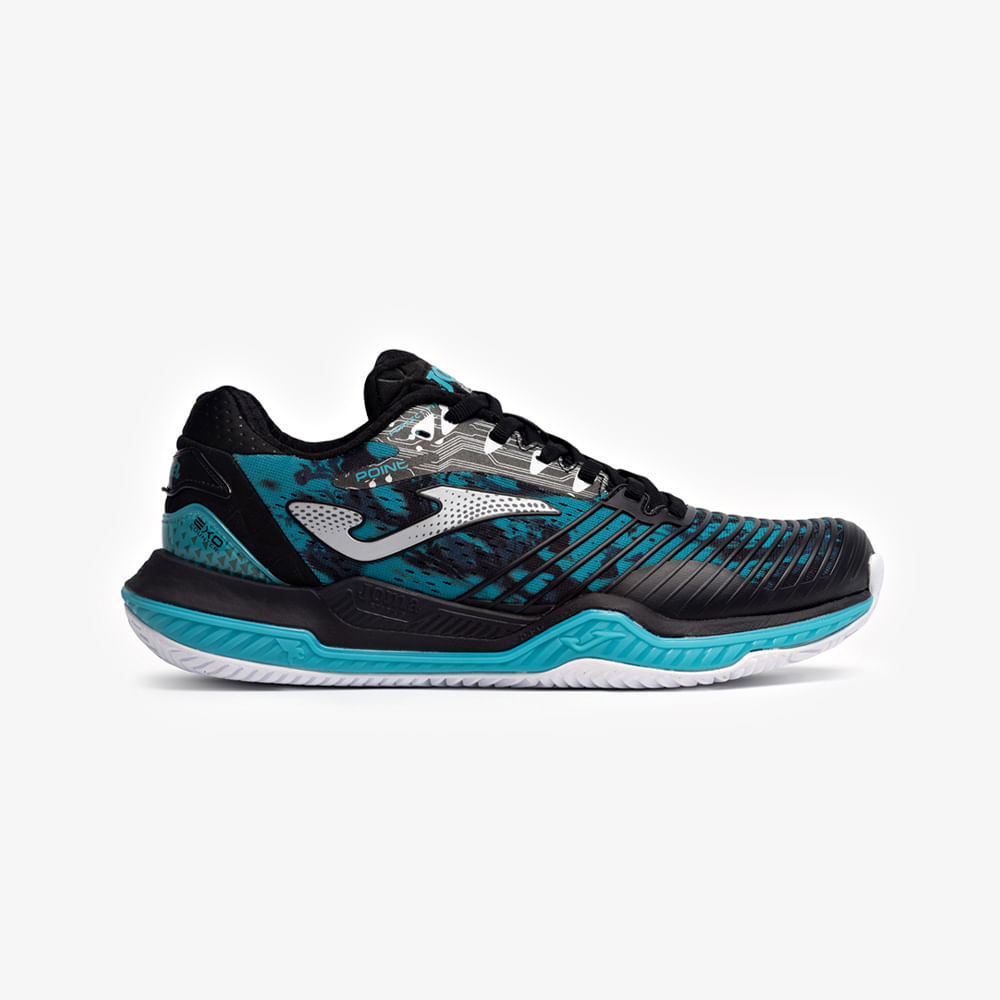 Tênis Joma Point (Quadra Rápida) Masculino Preto e Turquesa