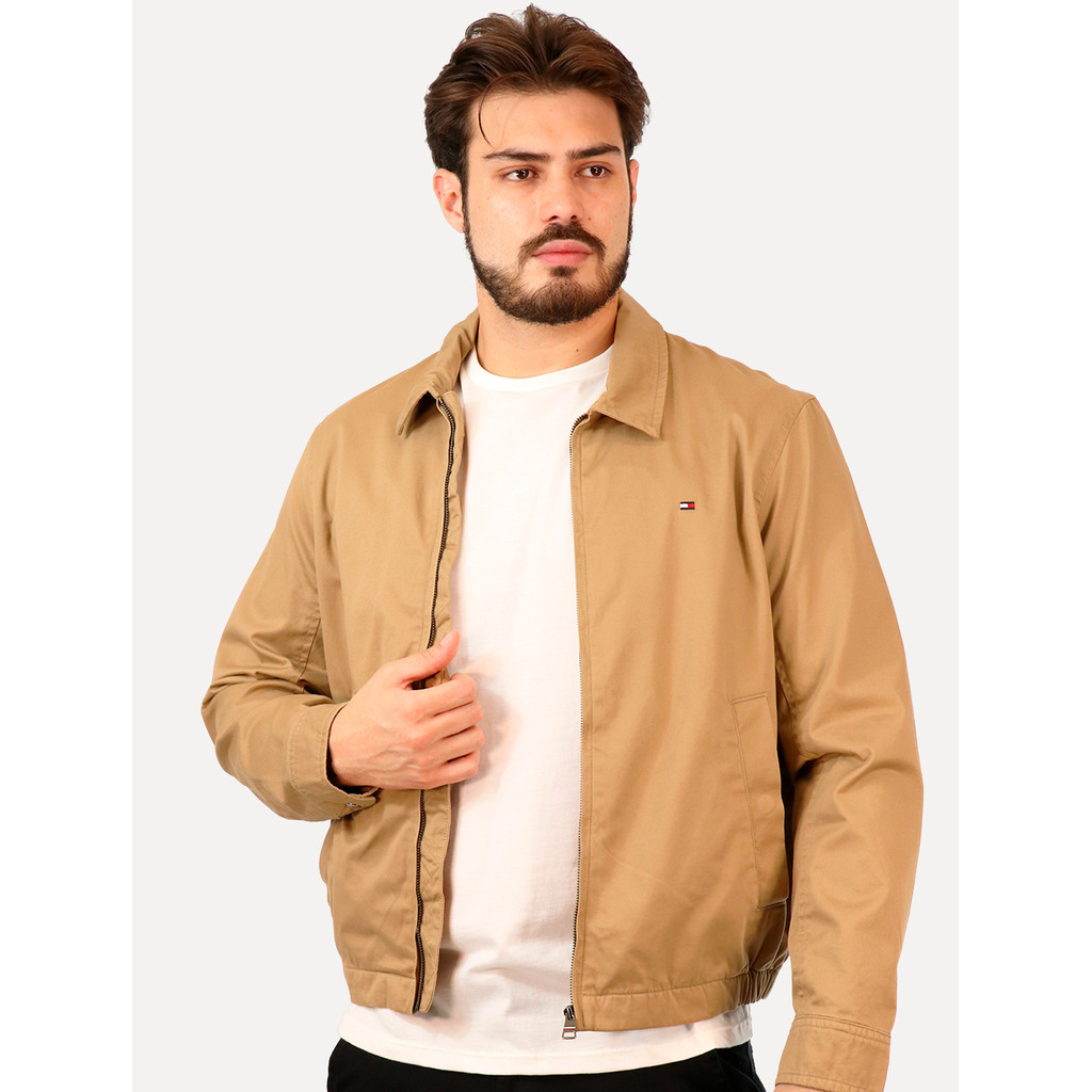 Jaqueta Tommy Hilfiger Masculina Regular Cotton Ivy Cáqui