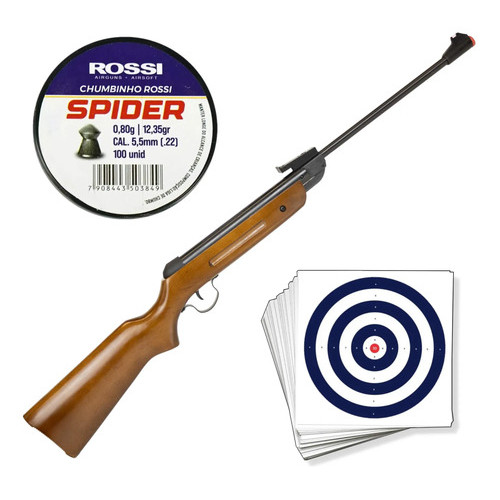 Carabina Pressão Rossi Sport Wood Full Metal 5,5mm