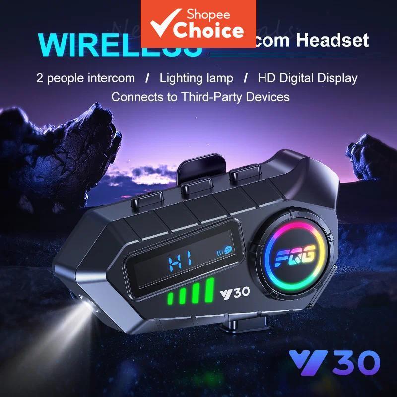 1/2pcs Intercomunicador para Motocicleta Bluetooth 6.0, Fone de Ouvido Capacete para 2 Motociclistas, Intercomunicador