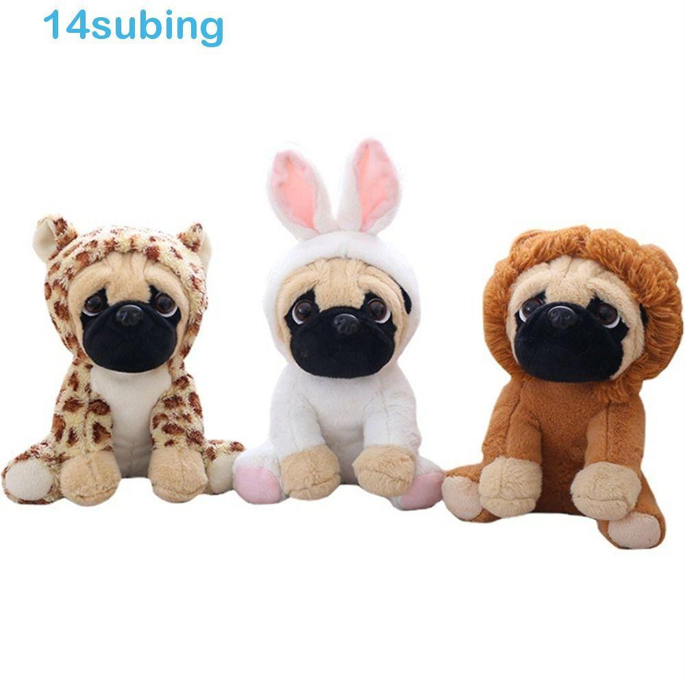 SUBING Cão Sharpei Recheado , Bichos De Pelúcia Coelho Elefante Pug Brinquedos , Simulação Bulldog Cães