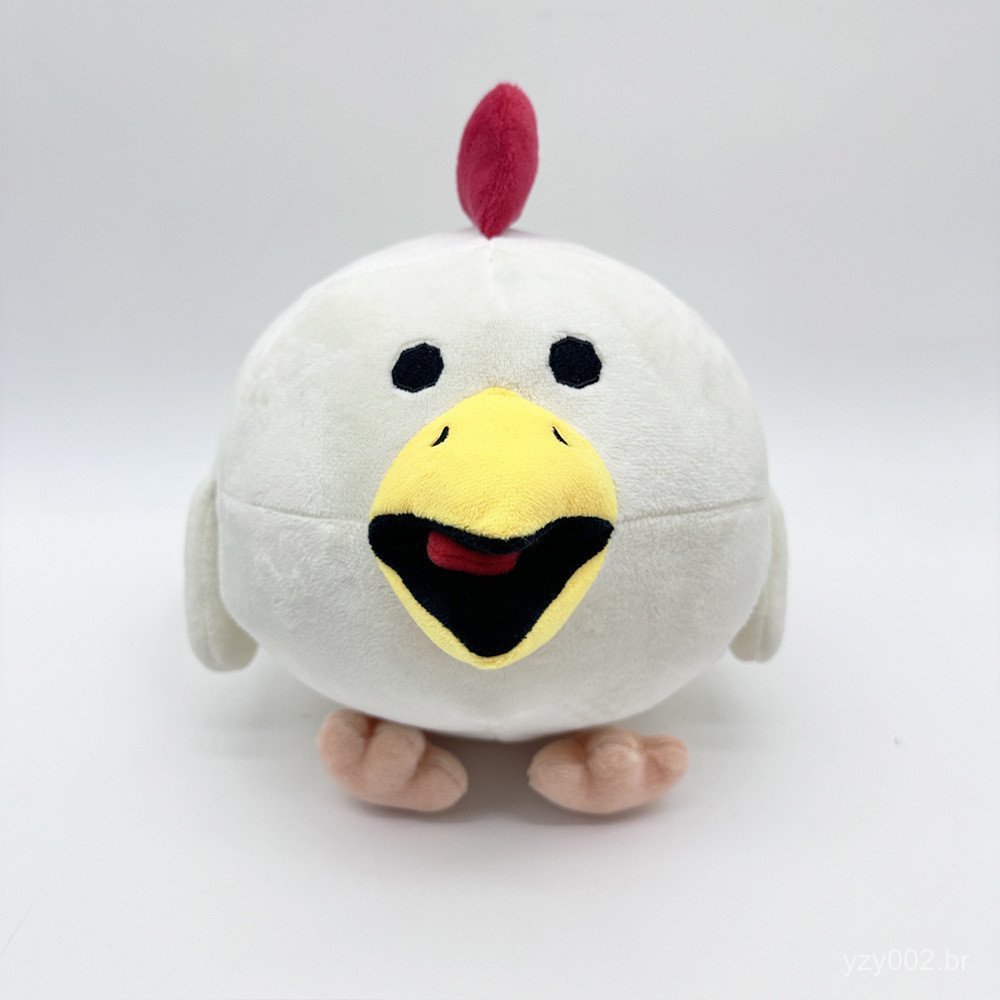 Nova arma de frango branco, pequeno brinquedo de pelúcia de frango voador, boneca Ragdoll infantil.