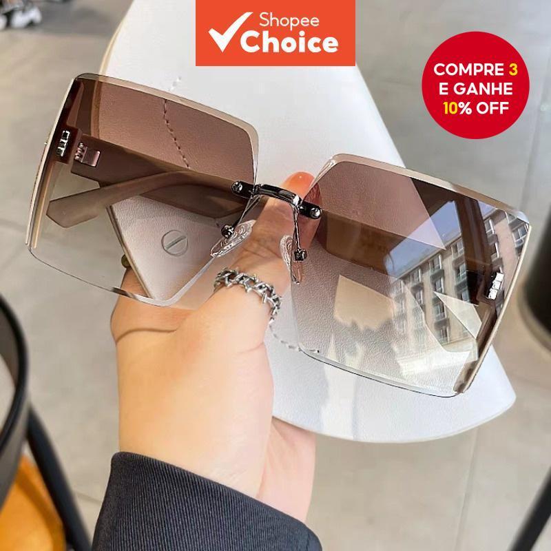 Óculos De Sol Quadrados Vintage Unissex UV400 Moda Para Dirigir Pesca