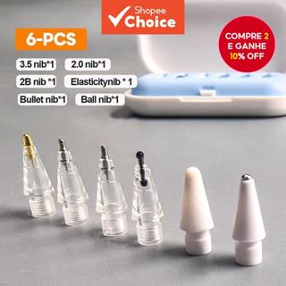 Pontas De Caneta Finas E Macias 6 Peças Conjunto De Substituição Compatível Com Apple Pencil 1/2/USB-C Pro em Oferta na Shopee
