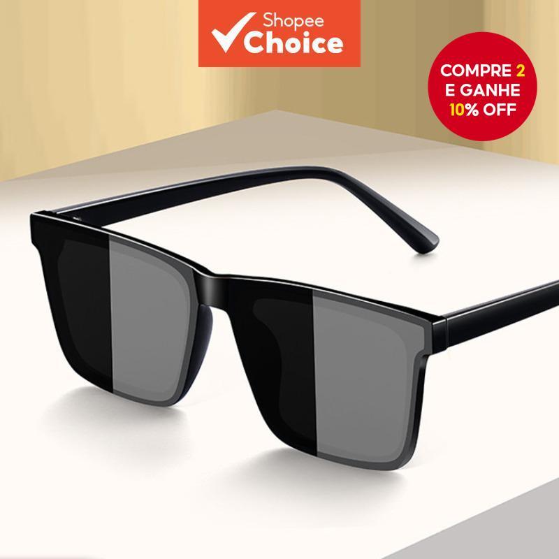 Novos óculos de sol simples de metal, óculos de sol quadrados para homens e óculos de sol personalizados para mulheres.