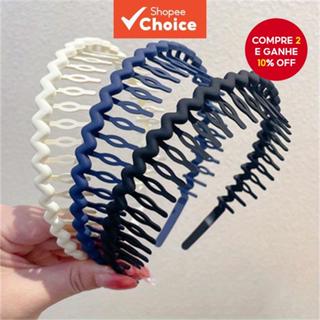 Conjunto de 3 tiaras flexíveis em zigzag, antideslizantes, para mulheres e meninas. em Oferta na Shopee