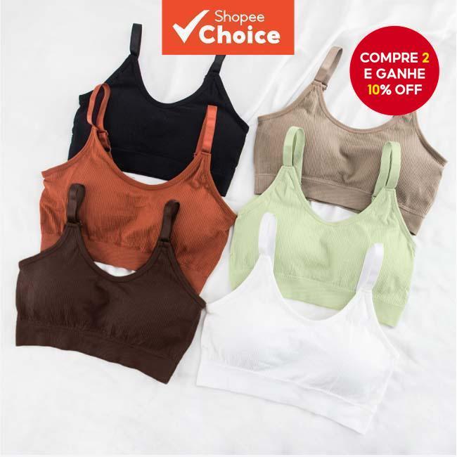 Design Rosqueado De Sutiã Esportivo De Peça Sem Aro De Aço em Oferta na Shopee