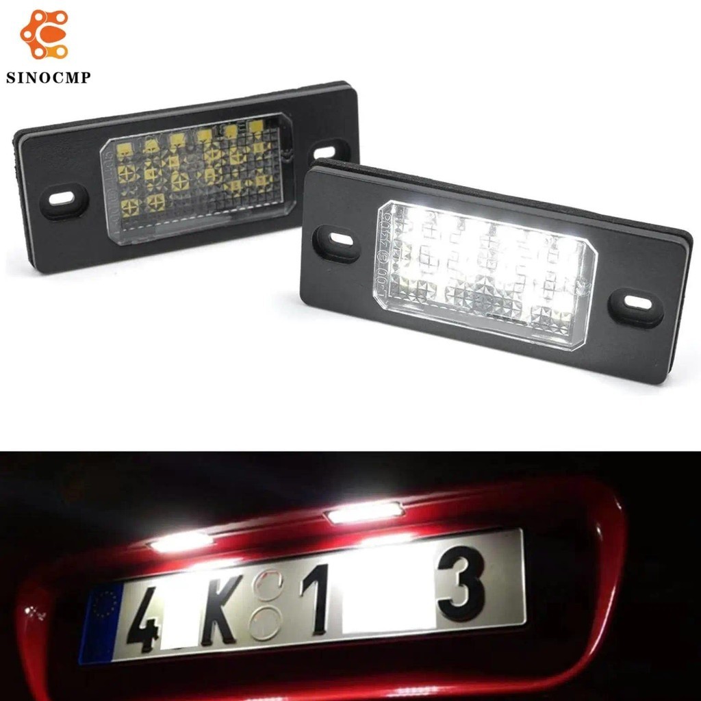 2 Unidades LED Luzes De Matrícula 6000K 12V 7L5943021B 7L5943021C Para Conjuntos De Luz De Golfe Volkswagen Tiguan Cayen