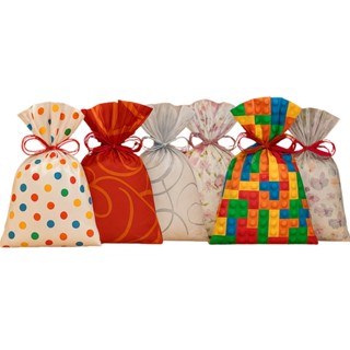Saco Decorado Para Presente 10x15 50 Unid em Oferta na Shopee