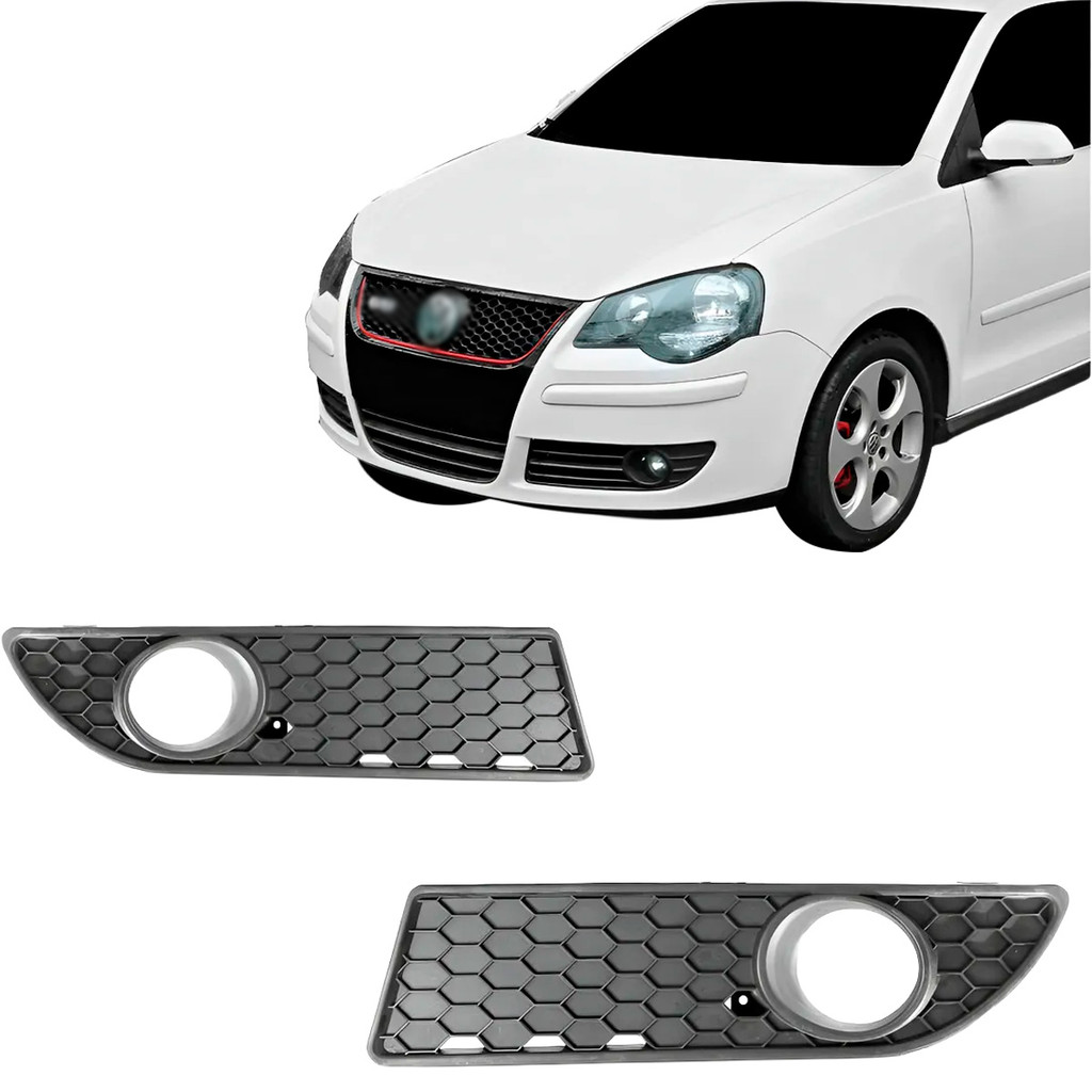 Grade Moldura Milha Polo Gti 2007 2008 2009 2010 2011 Com Furo em Oferta na Shopee