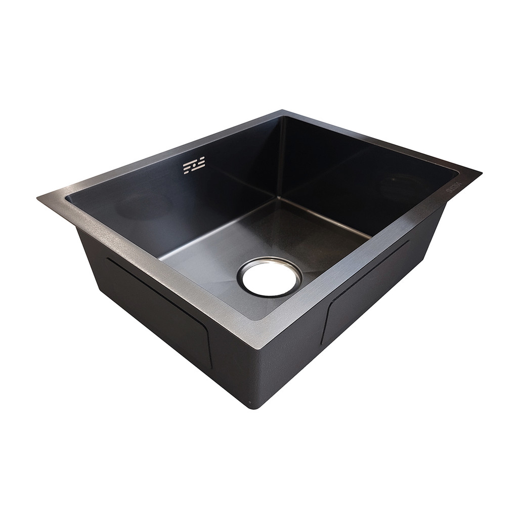 Cuba Inox de Cozinha - Embutir ou Sobrepor Gourmet 50x40 com Acessórios - Preta