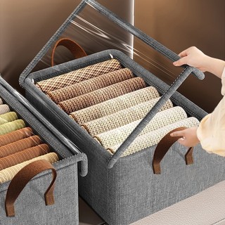 Caixas Organizadoras Dobrável com Tampa Transparente – Multiuso Oxford Reforçado Resisten…