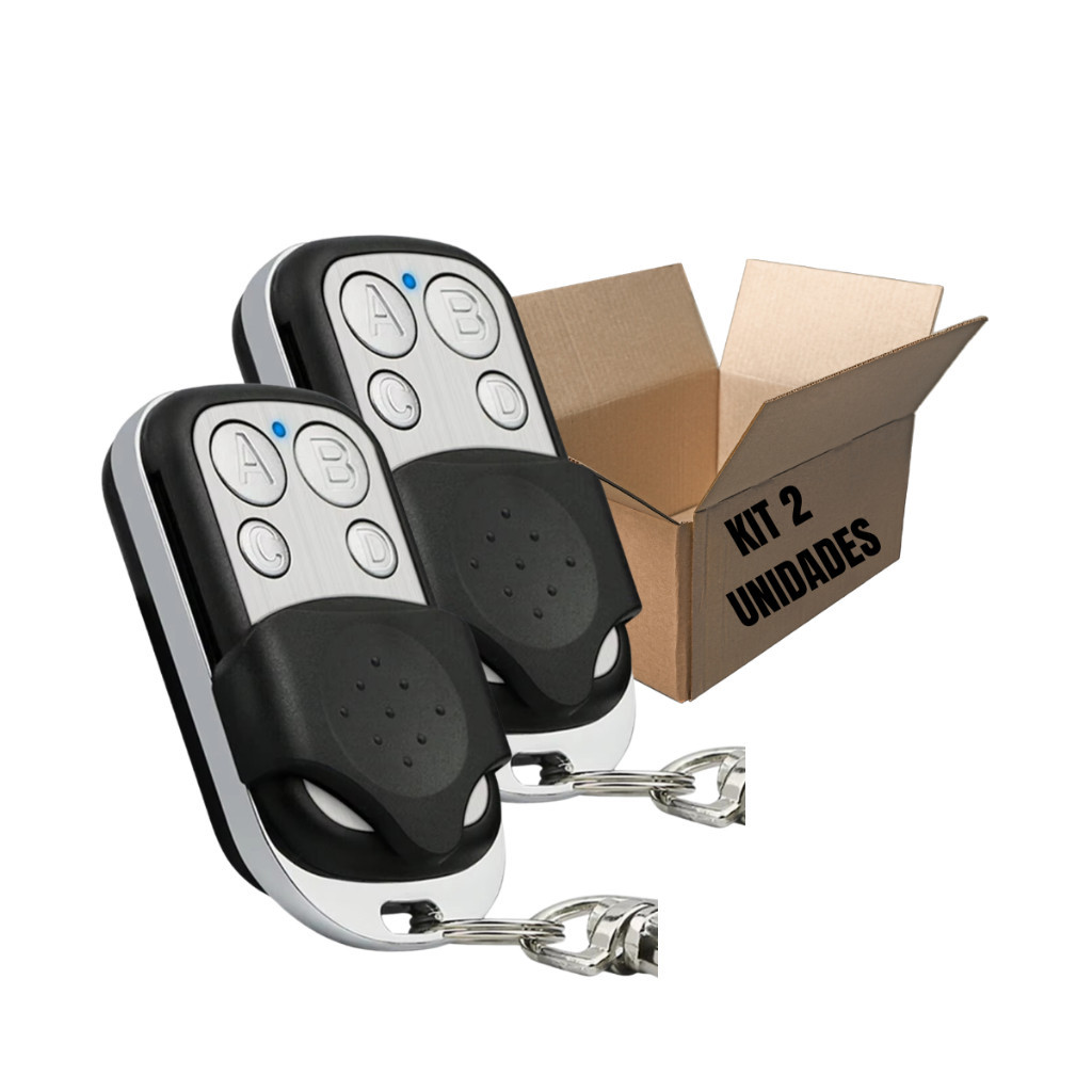 Controle Remoto Universal Para Portão De Garagem Eletrônico Elétrico Com Chaveiro 433mhz 4 Botões