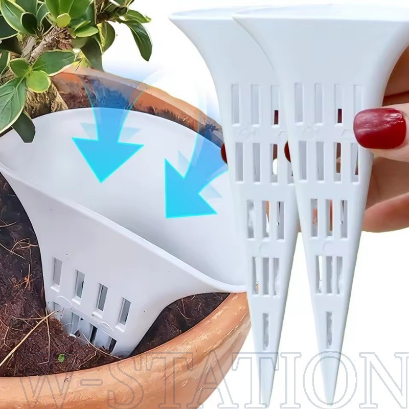 Tubo Aerador De Solo De Plástico Para Estufa De Jardim-De Vaso De Flores De Tesouro De Raiz-Dispositivo Cônico Respiráve