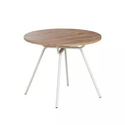 Mesa De Jantar Redonda 1m 1588 Carraro Freijó/prata
