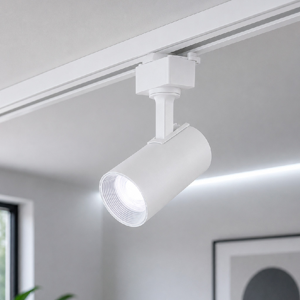 Spot Trilho Led Branco Authentic Evo 7w 6500k Branco Frio Iluminação Para Trilho Deluxe By Avant 127/220v