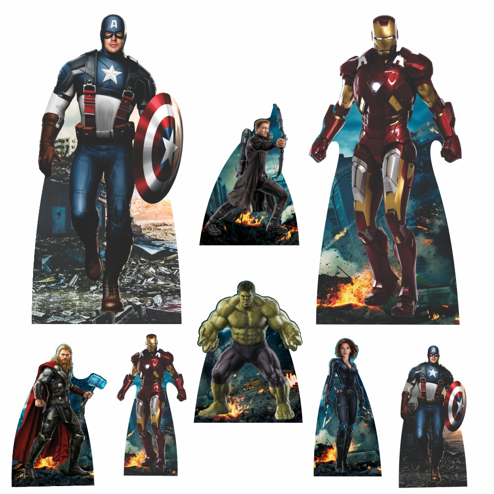 Capitão América e Homem de Ferro Super Kit 8 Peças de decoração temática de festa