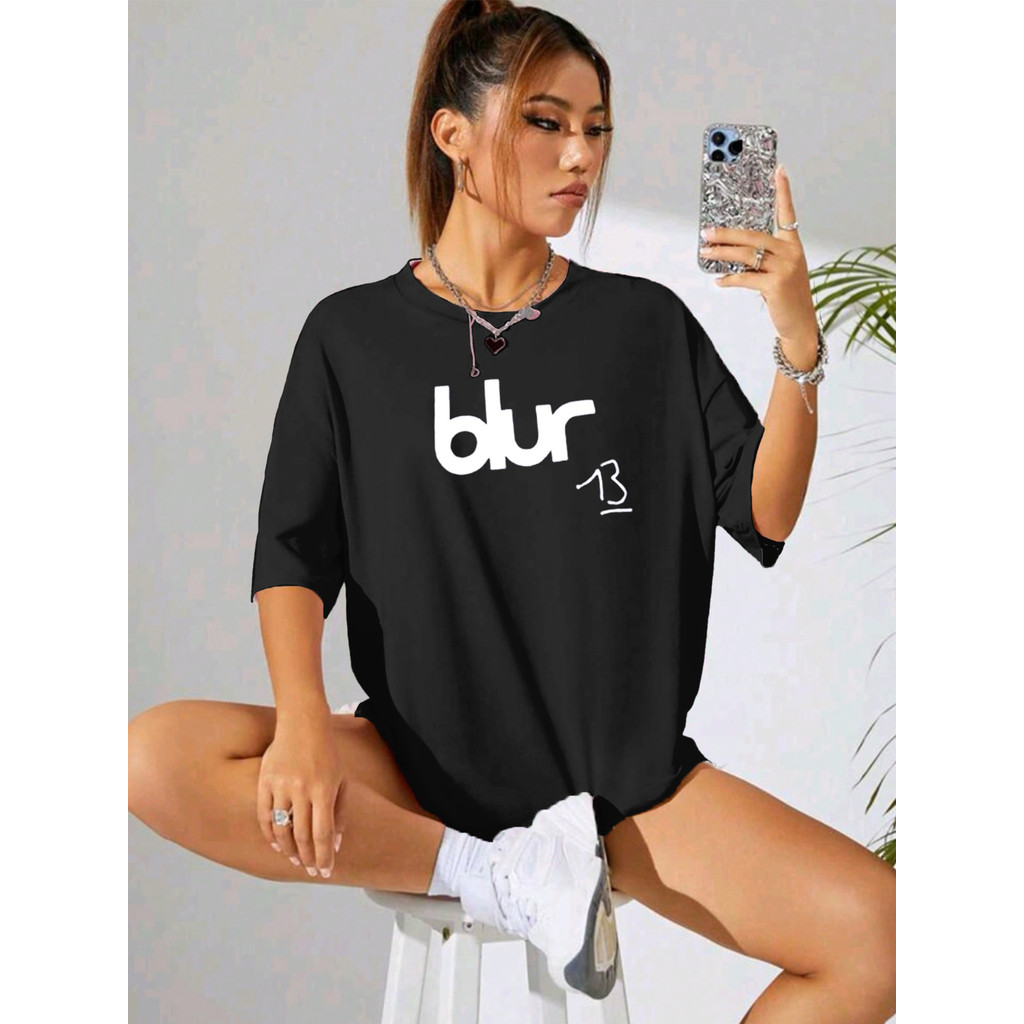 Blusa Fitness Academia Estilosa Moderna Camiseta Estampa Blur 13 T Shirt Confortável Respirável Oversized