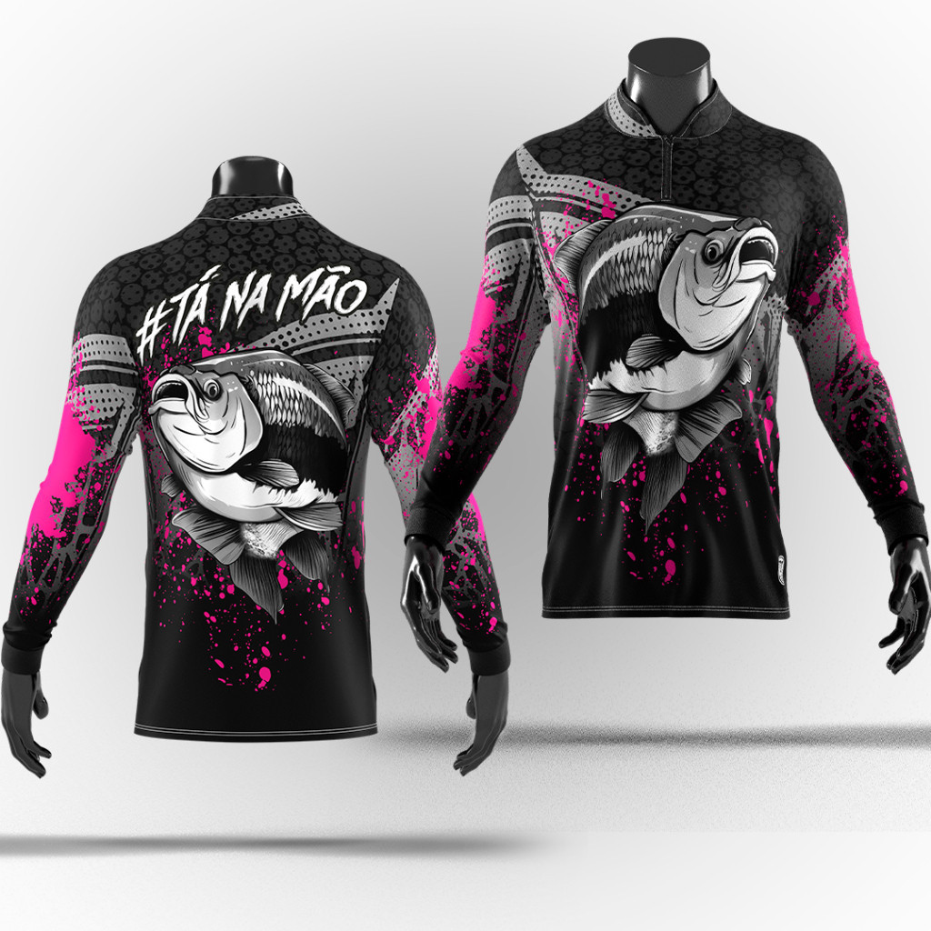 Camiseta Masculina e Feminina Pescaria Diversos Modelos Proteção Solar