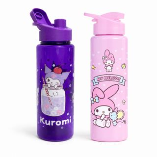 Kit 2 Garrafas Squeeze Kuromi E My Melody 750ml Estilo Divertido e Delicado