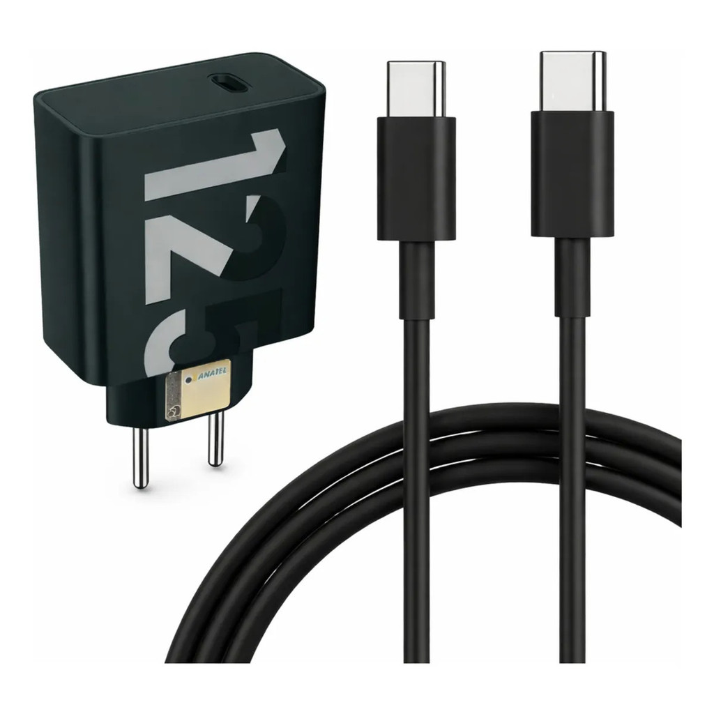 Carregador Turbo Power Para Motorola 125w Usb-c Preto