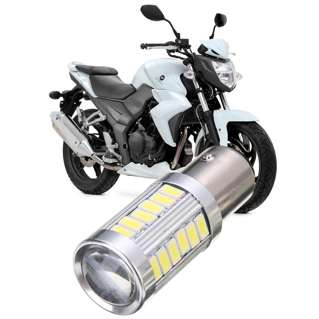 Lampada Ultra LED Luz de Freio e Lanterna Traseira P21/5W Moto Motocicleta Dafra Dafra Next 250 2013 a 2017