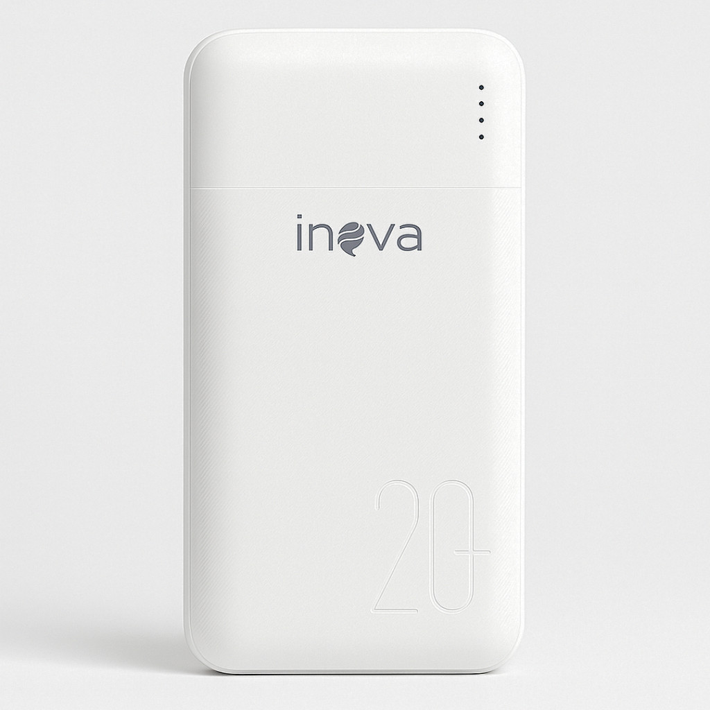 Powerbank Inova 20000mah Branco 2 Saídas Usb E Tipo-c