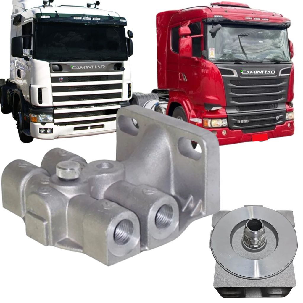 Suporte Filtro Separador Agua Racor Para Scania S4 Série 4 / PGR / S5 Série S5 - 1998 a 2018 (1393641 / BRC001684)