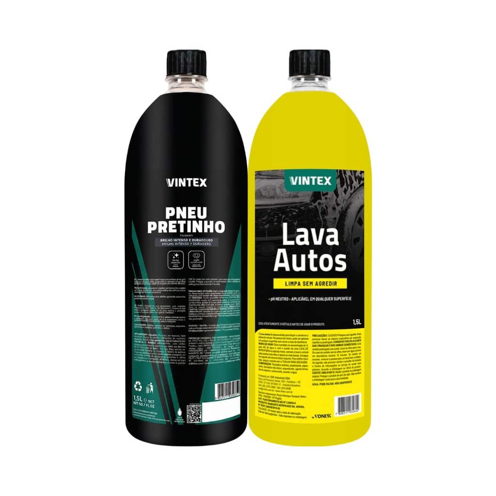 Vintex Lava Autos Com Pneu Pretinho Base Fundamental de Cuidado Automotivo