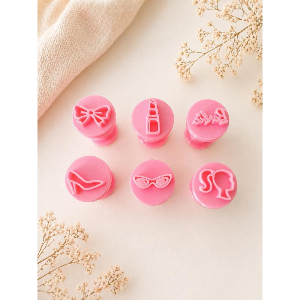 Carimbos Barbie para Brigadeiro. LAÇO SAPATO BATOM ÓCULOS BARBIE