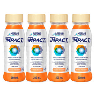 Kit 4 Impact Nutrição Enteral e Oral Pêssego 200ml em Oferta na Shopee