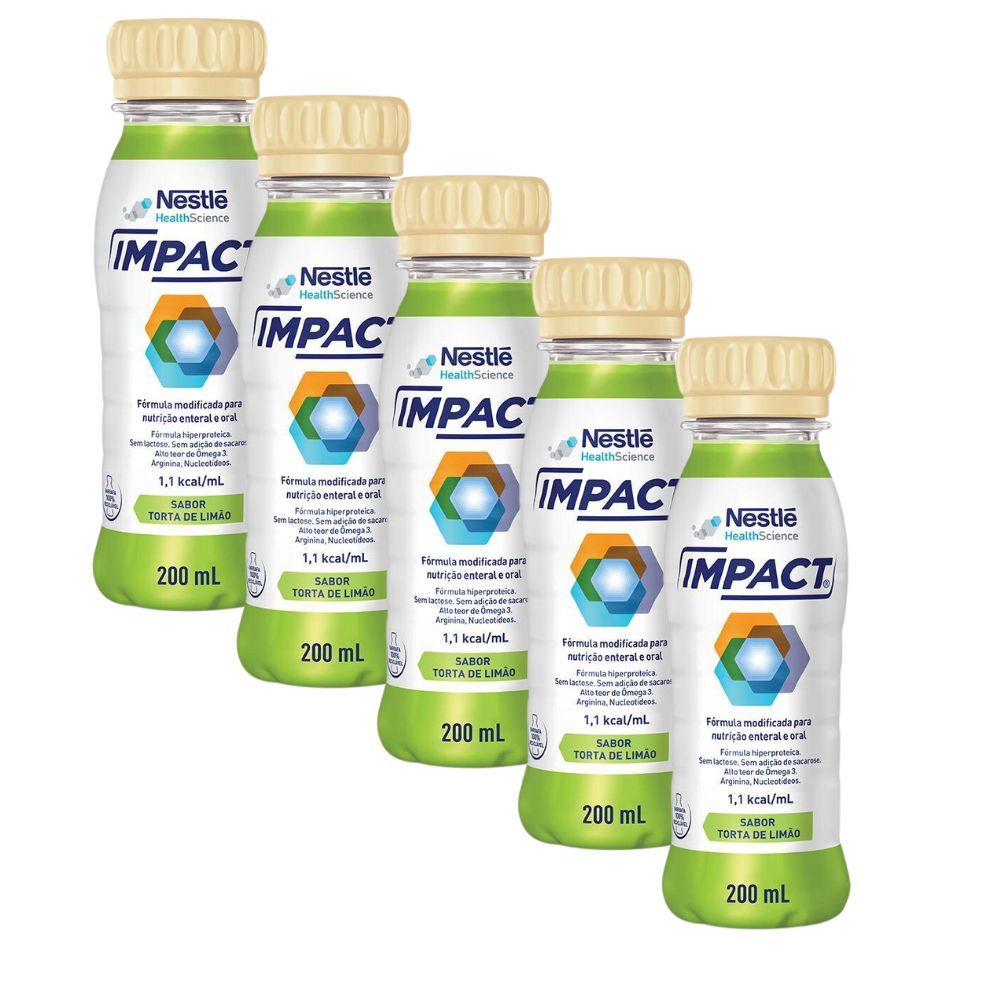 Kit 5 Impact Nutrição Enteral e Oral Torta de Limão 200ml em Oferta na Shopee