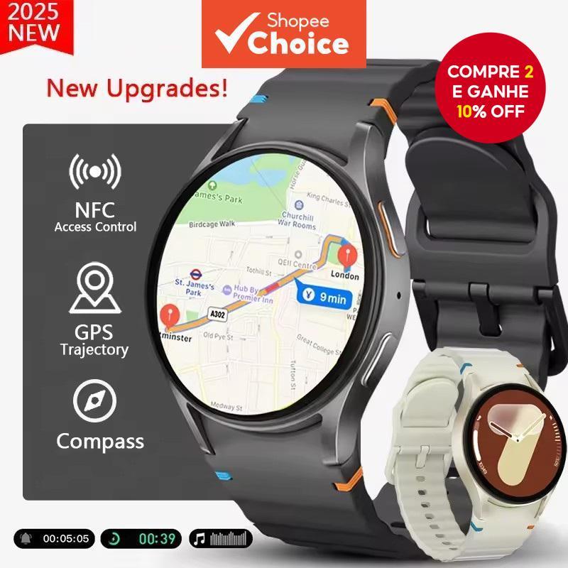 Novo Gps Relógio Inteligente Masculino Bússola Esportes Fitness Freqüência Cardíaca Bt Chamando Amoled Hd Smartwatch Fem