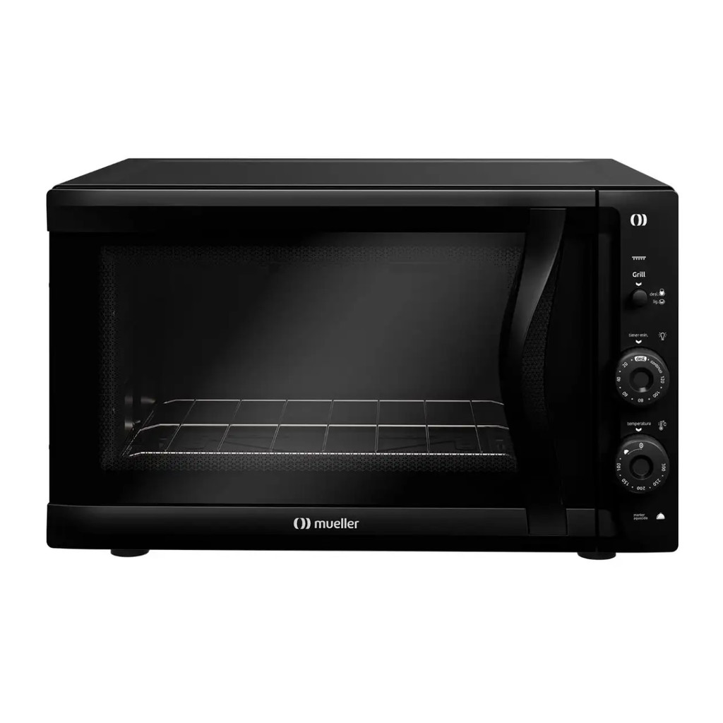 FORNO ELÉTRICO DE BANCADA 50 LITROS VIDRO DUPLO PRETO FOSCO 127V