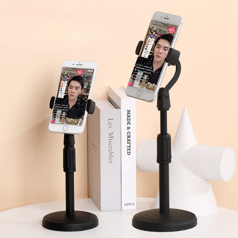 Suporte Para Celular Com Tripé De Mesa Ideal Gravação De Vídeo 360 ° Mini Pedestal Ajustável
