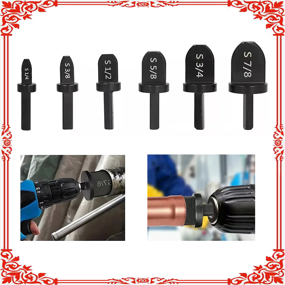 Expansor de broca elétrica tubo de cobre conjunto de 6 peças haste Triangular tubo de cobre expansor broca expansor ferr