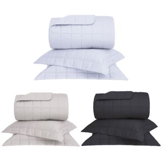 Kit Colcha Queen Cetim 300 Fios Buddemeyer Damask Stripes 100% Algodão Penteado 3 peças em Oferta na Shopee