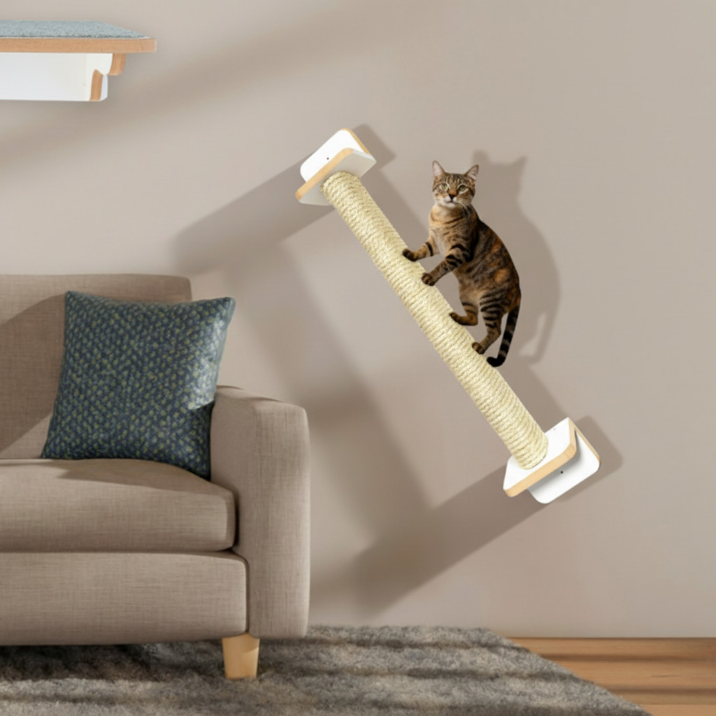Arranhador Para Gatos Passarela 80cm de Parede Horizontal com SISAL 8mm MDF 15mm REFORÇADO em Oferta na Shopee