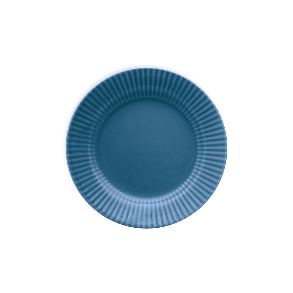 Prato Sobremesa Cerâmica 18cm Canelé Azul Biona