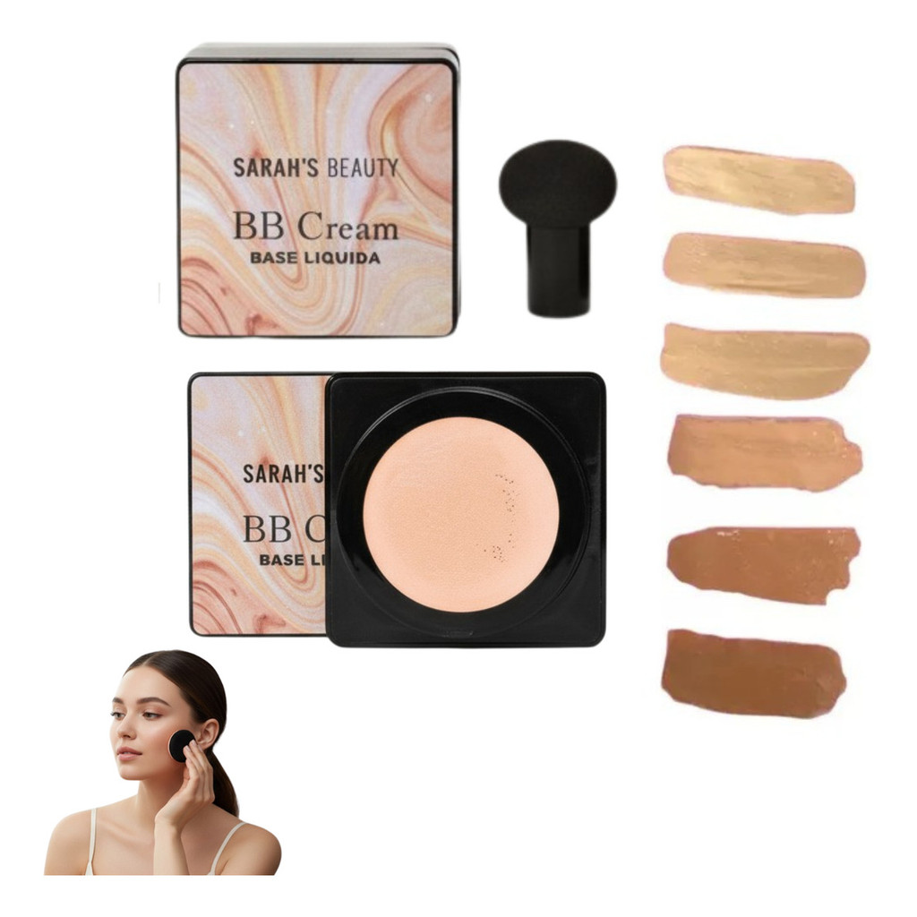 Base Coreano Corretivo Bb Cream Sarahs Beauty Alta Cobertura em Oferta na Shopee