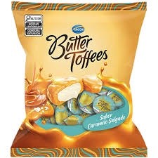Bala Butter Toffes Mastigável Caramelo Salgado Pacote 400g Arcor