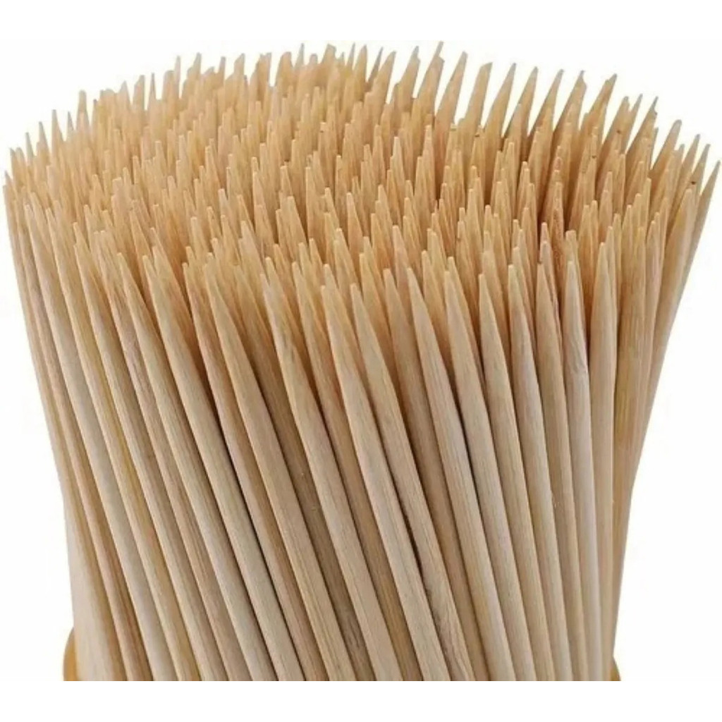 5000un Palito Espetinho Bambu 25cm Churrasco Hamburguer