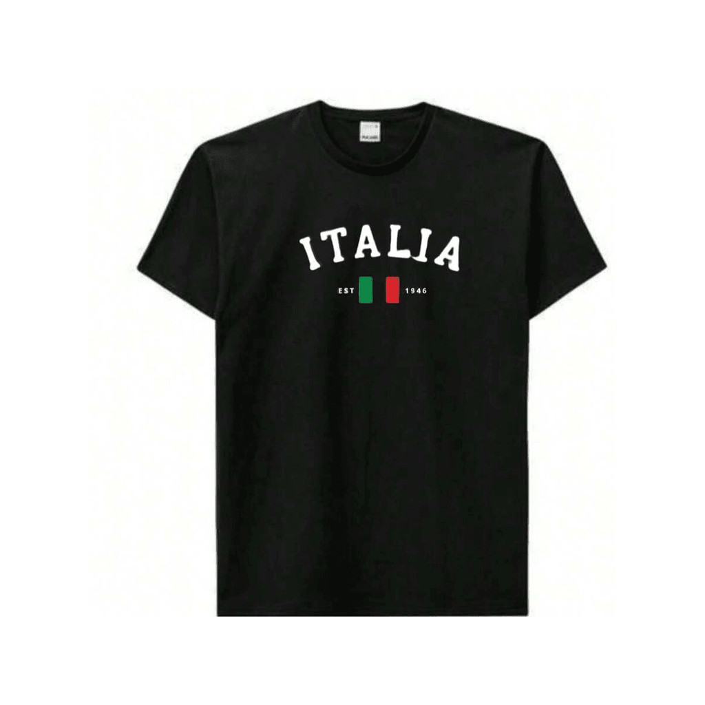 Camiseta Masculina ITALIA 1946 Gola Redonda Camisa Basica T-Shirt