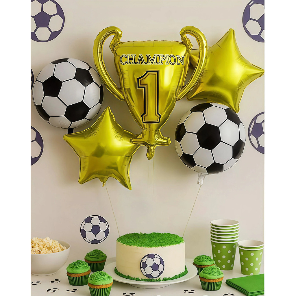 Kit Balão 3D Metalizado Futebol Ou Moto Racing Festa Copa do Mundo de 2026 /Aniversário Decoração em Oferta na Shopee
