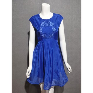R RMEO Romântico Um Verão Senhoras High-End Bordado Temperamento Mais Magro Look Vestido Bordado Saia de Chiffon de Cint